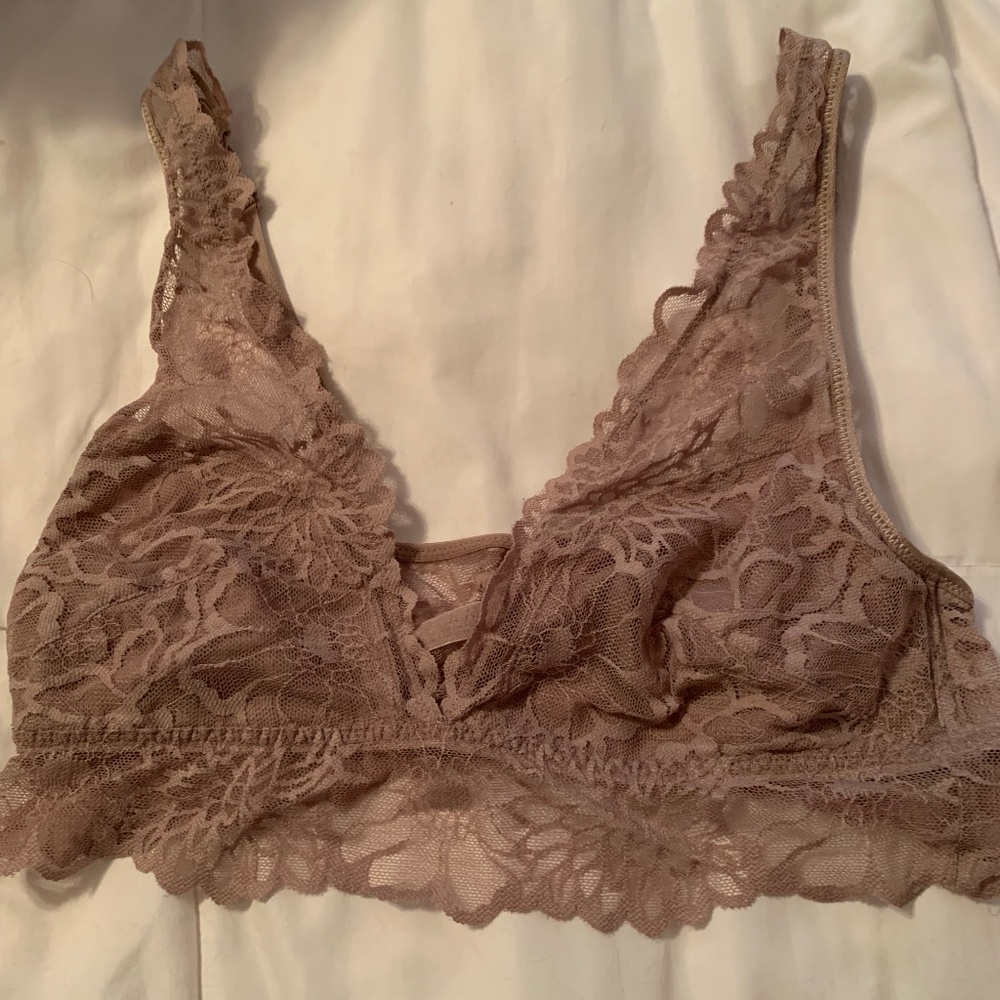 PINK lovely lace bralette Size L